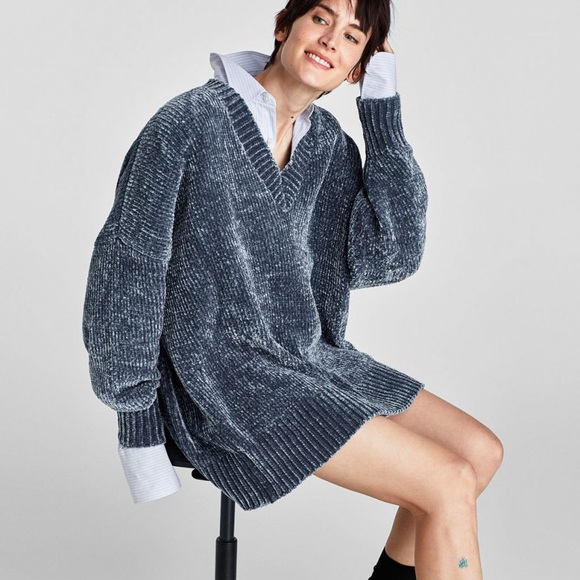 oversized sweater dress zara